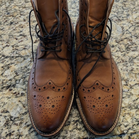 aston grey payton wingtip boot